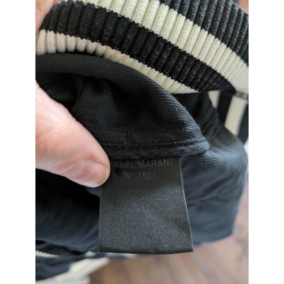 Isabel Marant Track Jacket Black & White Sz 40 Bomber - Picture 4 of 4